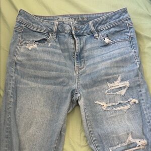 American Eagle Outfitters Women's High Rise Light Blue Jeans